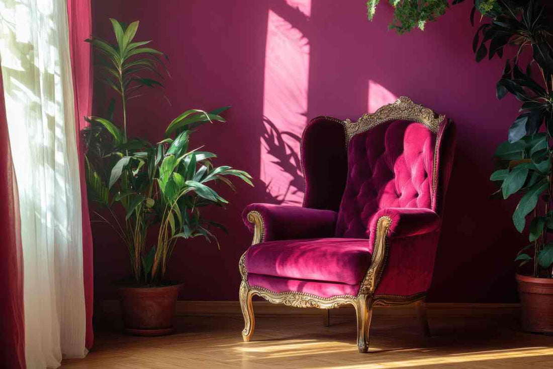  A small sitting space in a home with magenta walls at Complete Paint near Petoskey, Michigan (MI) 